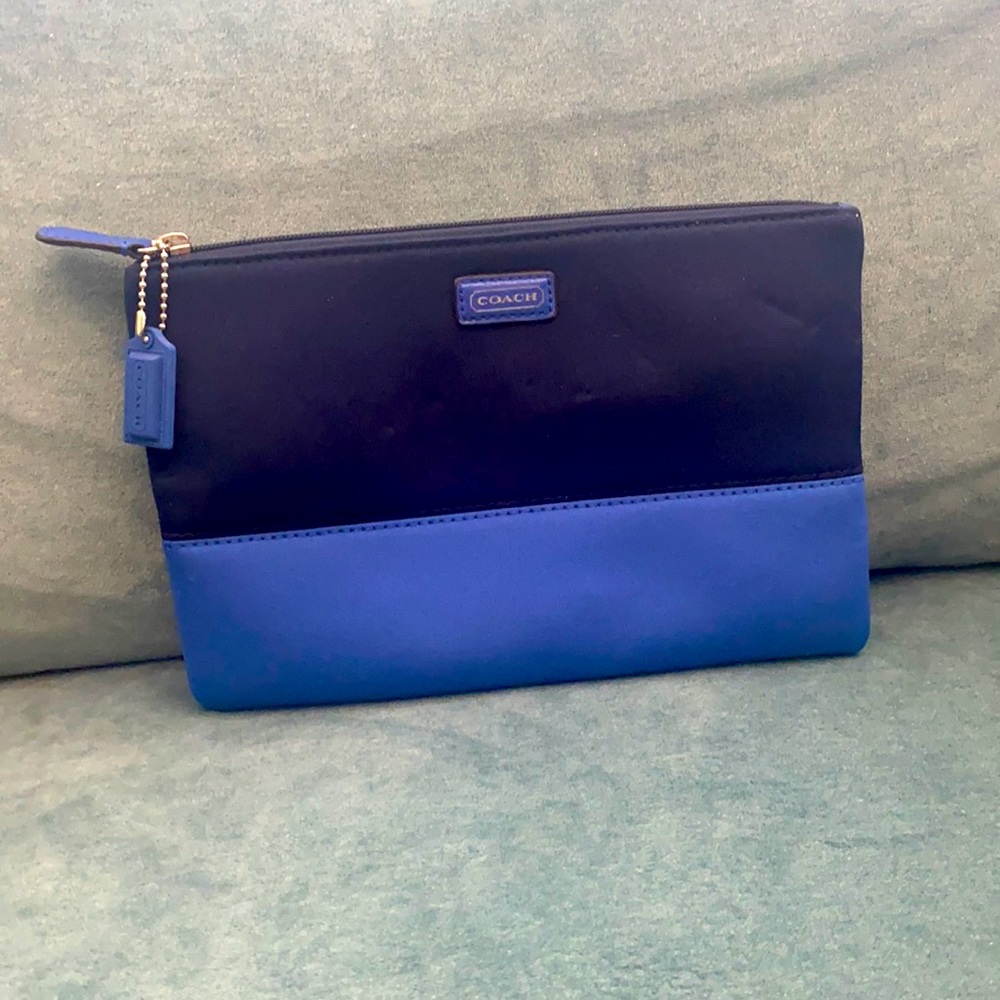 Coach Blue Colorblock Clutch